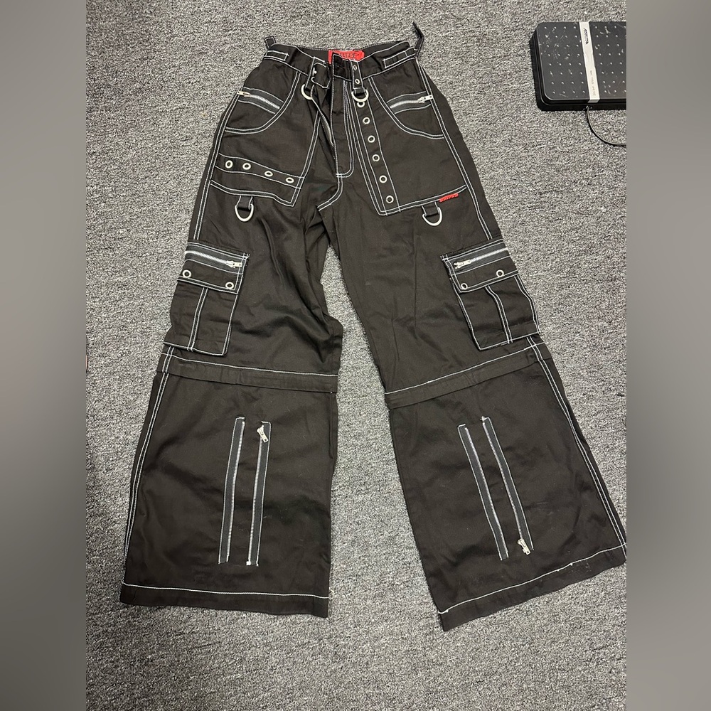 Tripp NYC Pants Size XS Black Gothic Punk Skull Zipper